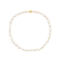 Online Baroque Pearl And Gold Bead Necklace Necklaces