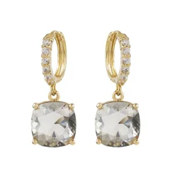 Discount Black Square Crystal Earrings Earrings