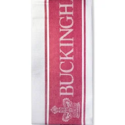 Best Buckingham Palace Red Waffle Tea Towel Breakfast Table