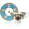 Hot Coat Of Arms Teacup And Saucer Afternoon Tea