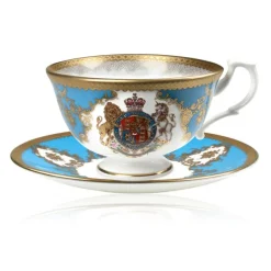 Hot Coat Of Arms Teacup And Saucer Afternoon Tea