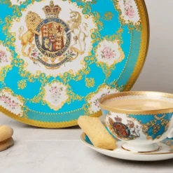 Hot Coat Of Arms Teacup And Saucer Afternoon Tea