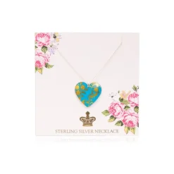 Clearance Coat Of Arms Tin Heart Pendant Necklaces