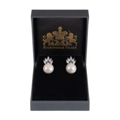 Discount Crown And Pearl Stud Earrings Earrings