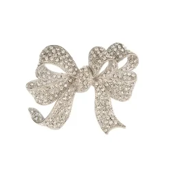 Outlet Crystal Bow Brooch Brooches