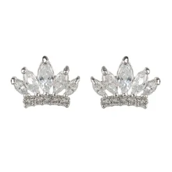 Crystal Crown Earrings Earrings