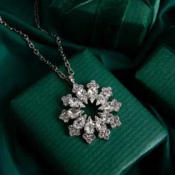 Outlet Crystal Decagon Pendant Necklaces