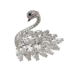 Hot Crystal Swan Brooch Brooches