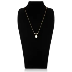 Sale Gold Crescent Pearl Drop Necklace Necklaces
