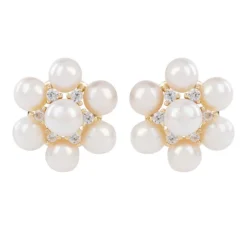 Clearance Holbein Pearl Flower Stud Earrings Earrings