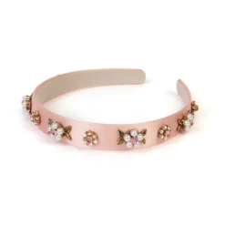 Outlet Jewel Encrusted Pink Hairband Hair Accessories