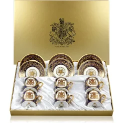 Clearance Lustre Cobalt Coffee Cup And Saucer Set Cups & Saucers