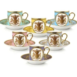 Clearance Lustre Pastel Coffee Cup And Saucer Set Cups & Saucers