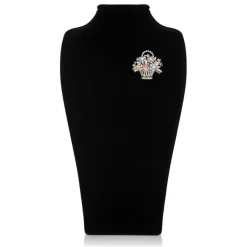 Sale Pastel Flower Basket Brooch Brooches