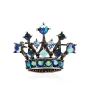 Discount Small Blue Crystal Crown Brooch Brooches