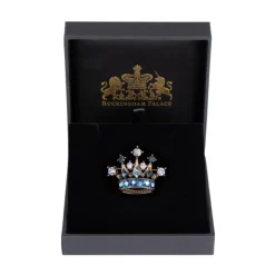Discount Small Blue Crystal Crown Brooch Brooches