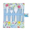 Outlet The Summertime Blue Bamboo Cutlery Wrap Picnics