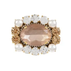 Sale Vicki Sarge Pink Crystal Brooch Brooches