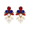 Sale Vicki Sarge Red, White And Blue Pearl Drop Earrings Earrings
