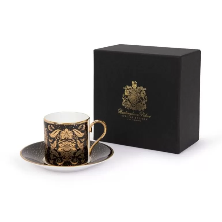 Royal Collection Shop Cups & Saucers*Acanthus Black Coffee Cup And Saucer