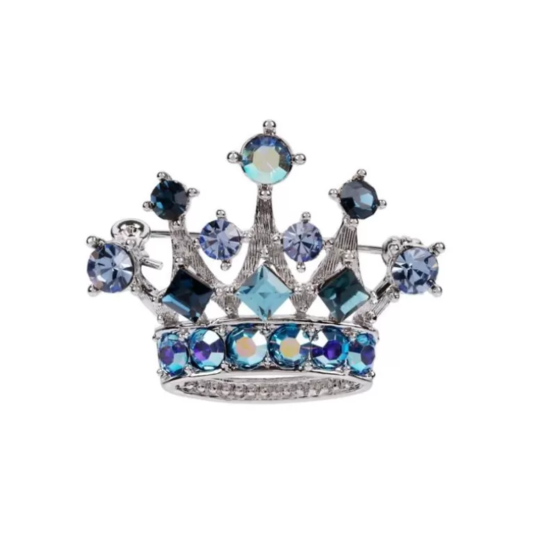 Royal Collection Shop Brooches*Blue And Silver Crown Brooch