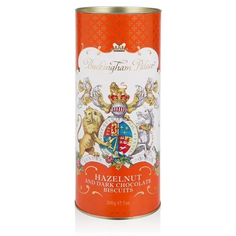 Royal Collection Shop Biscuits*Buckingham Palace Hazelnut And Chocolate Chip Biscuit Tube