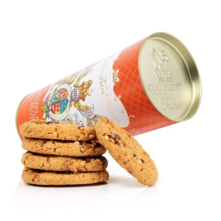 Royal Collection Shop Biscuits*Buckingham Palace Hazelnut And Chocolate Chip Biscuit Tube