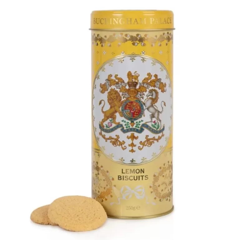 Royal Collection Shop Biscuits*Buckingham Palace Lemon Shortbread Biscuit Tin