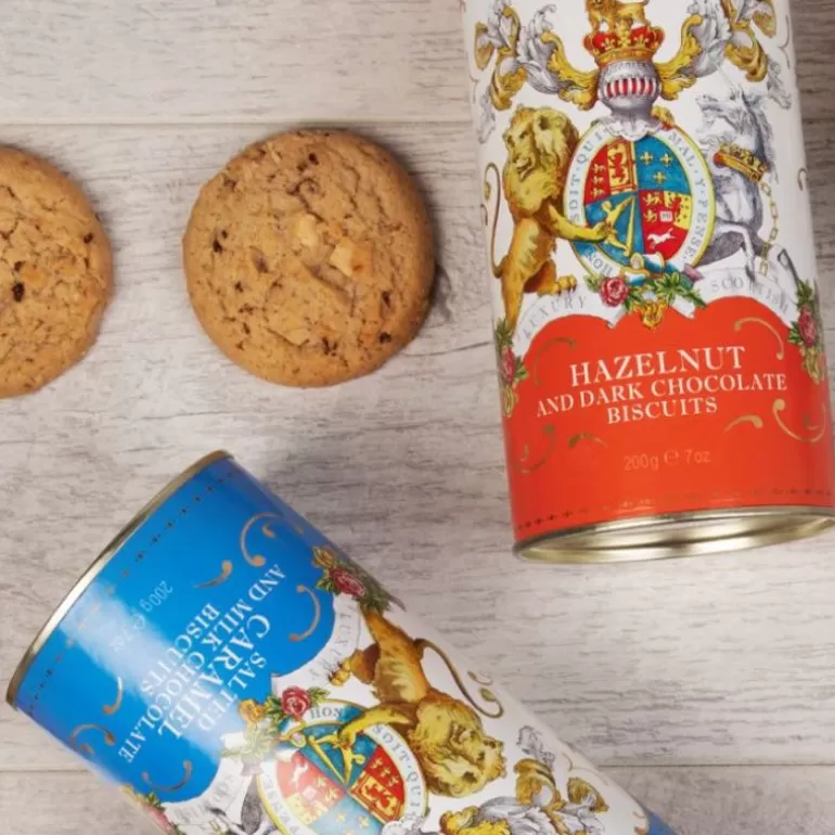 Royal Collection Shop Biscuits*Buckingham Palace Salted Caramel And Chocolate Biscuit Tube