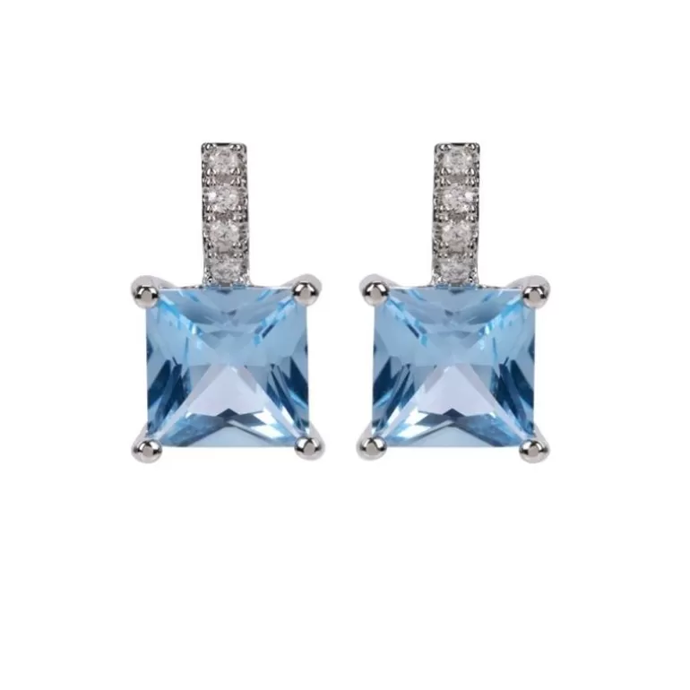 Royal Collection Shop Earrings*Crystal Square Drop Earrings