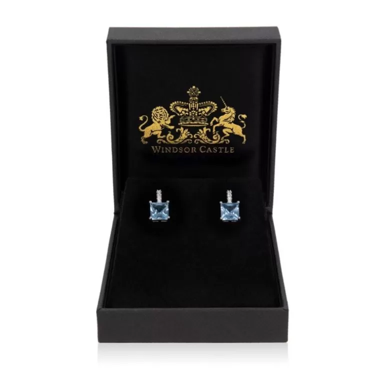 Royal Collection Shop Earrings*Crystal Square Drop Earrings