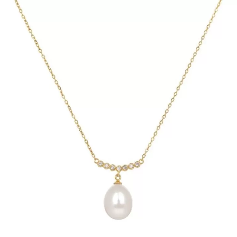 Royal Collection Shop Necklaces*Gold Crescent Pearl Drop Necklace