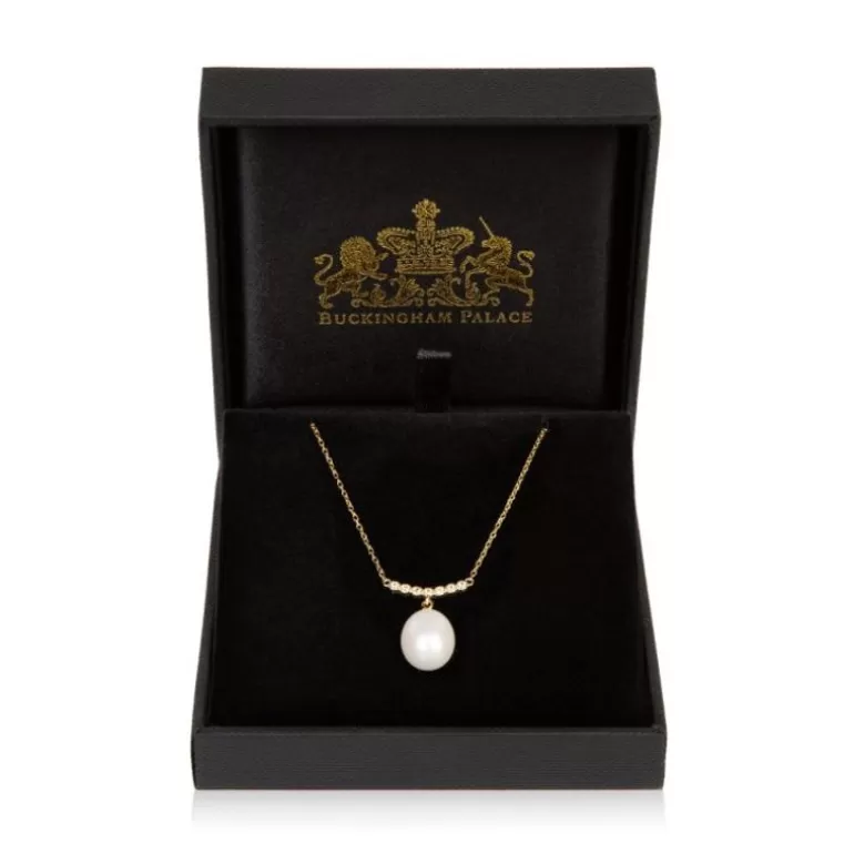 Royal Collection Shop Necklaces*Gold Crescent Pearl Drop Necklace