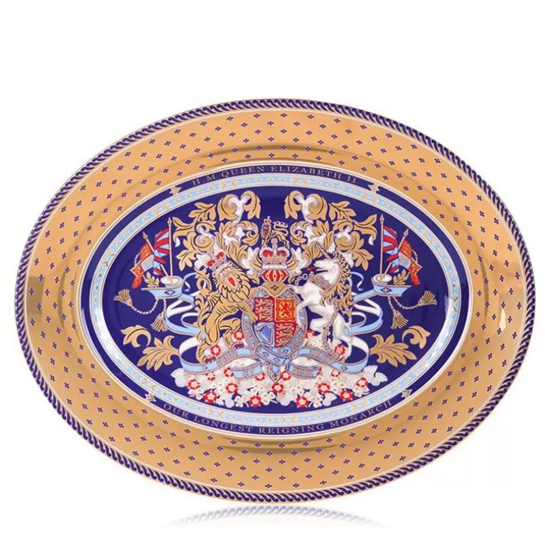 Royal Collection Shop Plates & Bowls*Longest Reigning Monarch Oval Charger