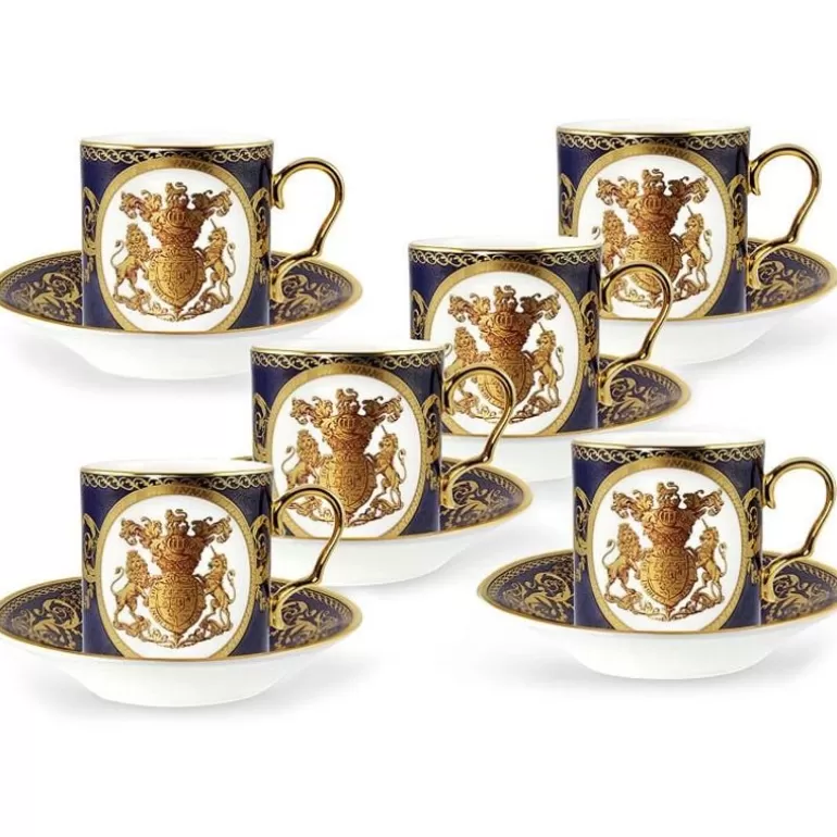 Royal Collection Shop Cups & Saucers*Lustre Cobalt Coffee Cup And Saucer Set