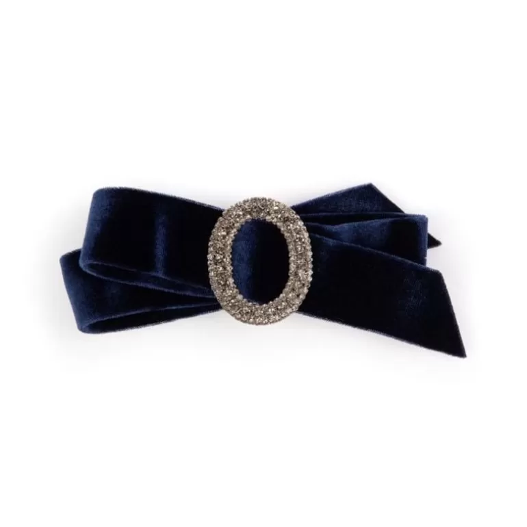 Royal Collection Shop Hair Accessories*Navy Velvet Bow