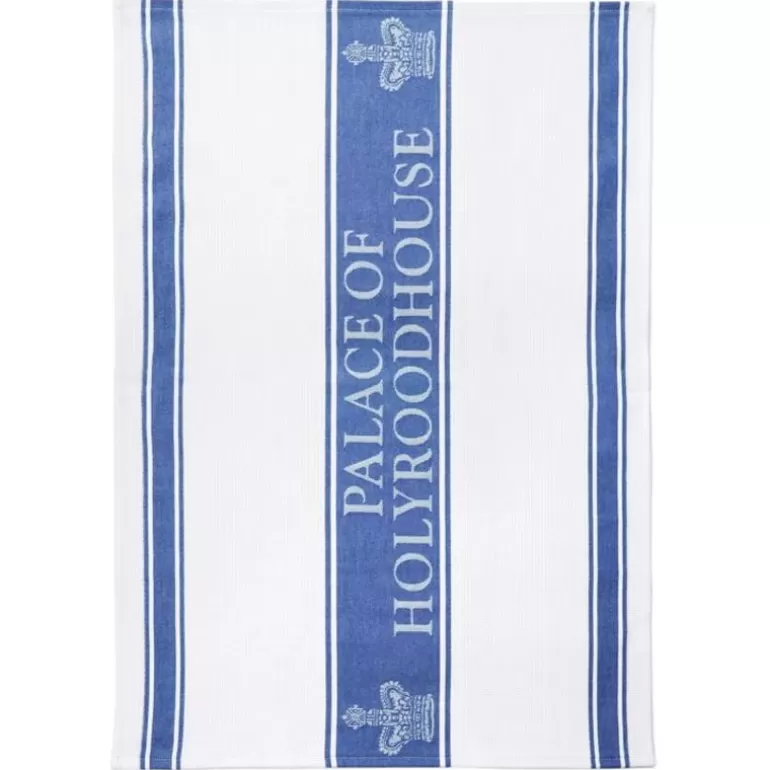 Royal Collection Shop Breakfast Table*Palace Of Holyroodhouse Blue Waffle Tea Towel