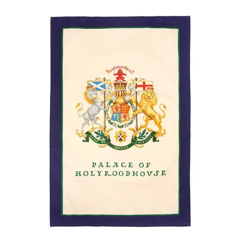 Royal Collection Shop Home Linens*Palace Of Holyroodhouse Crest Tea Towel