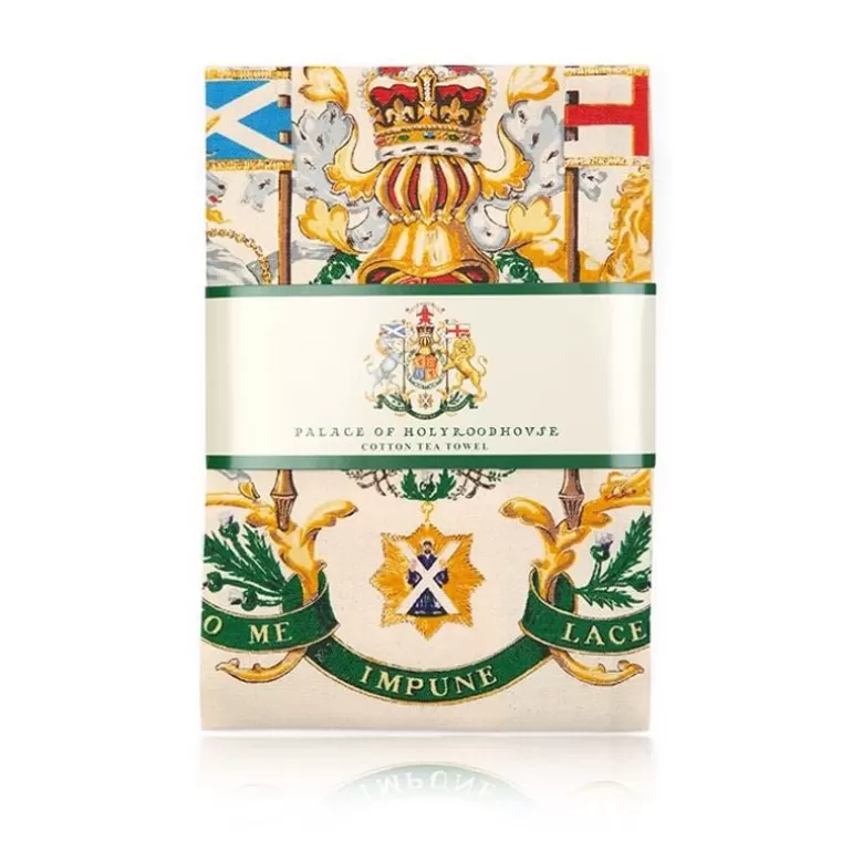 Royal Collection Shop Home Linens*Palace Of Holyroodhouse Crest Tea Towel