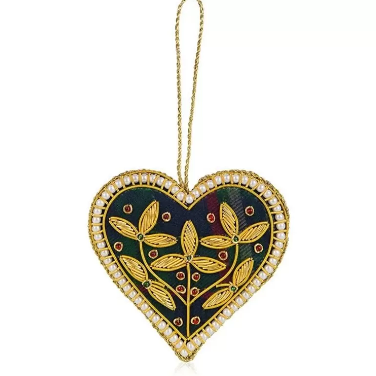 Royal Collection Shop Decorations*Palace Of Holyroodhouse Tartan Heart Decoration