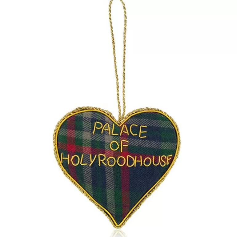 Royal Collection Shop Decorations*Palace Of Holyroodhouse Tartan Heart Decoration