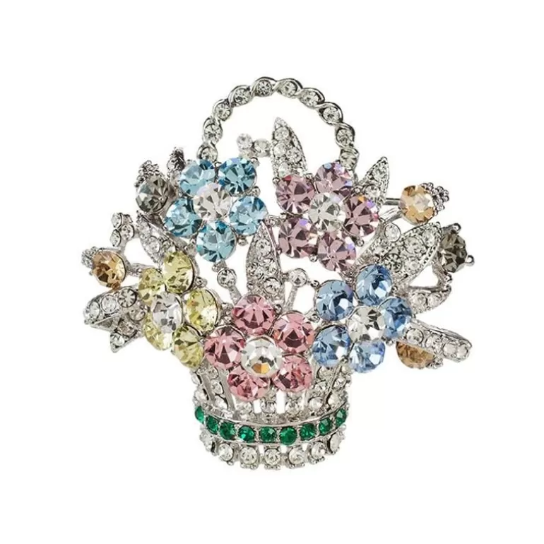 Royal Collection Shop Brooches*Pastel Flower Basket Brooch