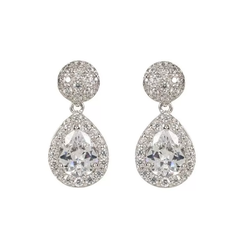 Royal Collection Shop Earrings*Silver Drop Teardrop Earrings