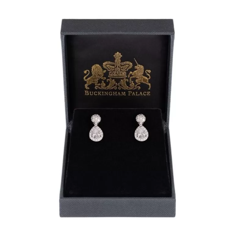 Royal Collection Shop Earrings*Silver Drop Teardrop Earrings