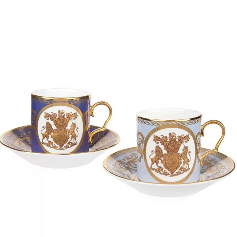 Royal Collection Shop Cups & Saucers*Special Edition Lustre Purple And Blue Coffee Cup And Saucer
