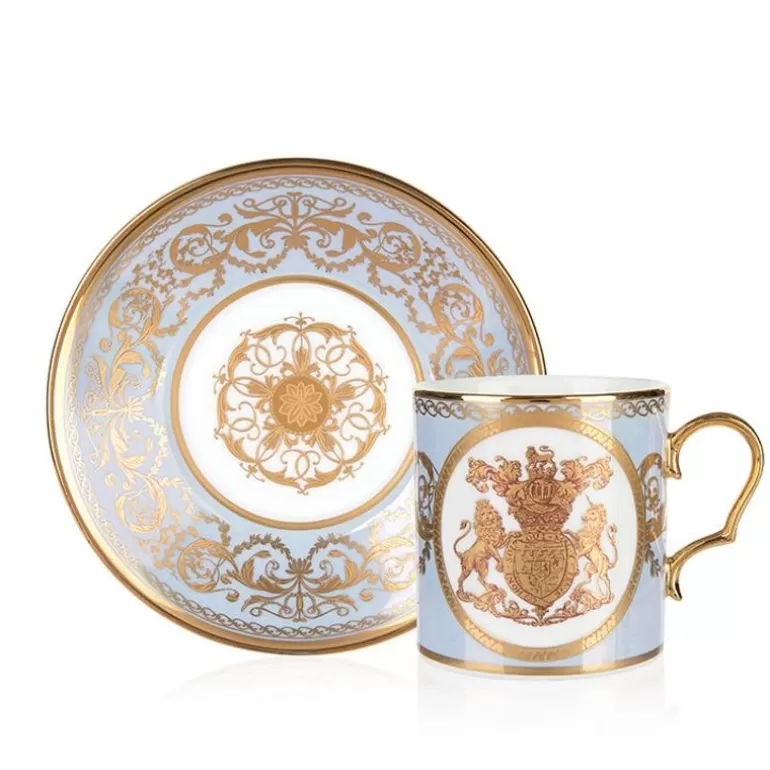 Royal Collection Shop Cups & Saucers*Special Edition Lustre Purple And Blue Coffee Cup And Saucer