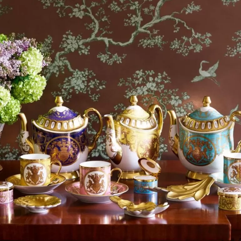 Royal Collection Shop Cups & Saucers*Special Edition Lustre Turquoise And Yellow Coffee Cup And Saucer