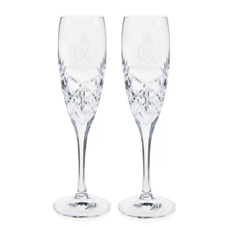 Royal Collection Shop Wine & Spirits*The Coronation Limited Edition Champagne Flutes