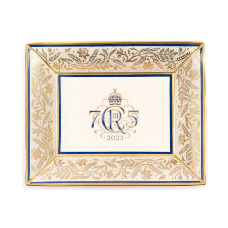 Royal Collection Shop His Majesty The King'S 75Th Birthday*The King'S 75Th Birthday Limited Edition Navy Tray