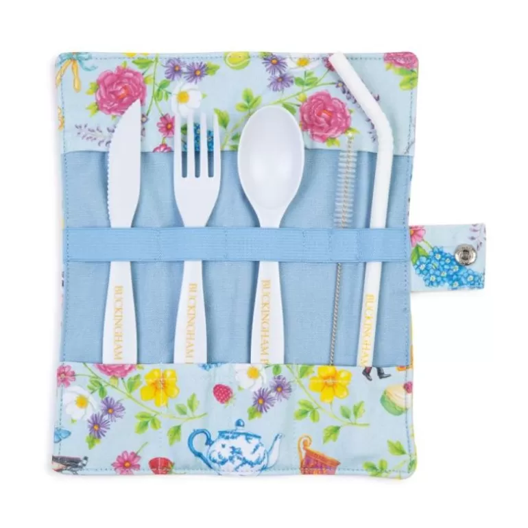 Royal Collection Shop Picnics*The Summertime Blue Bamboo Cutlery Wrap